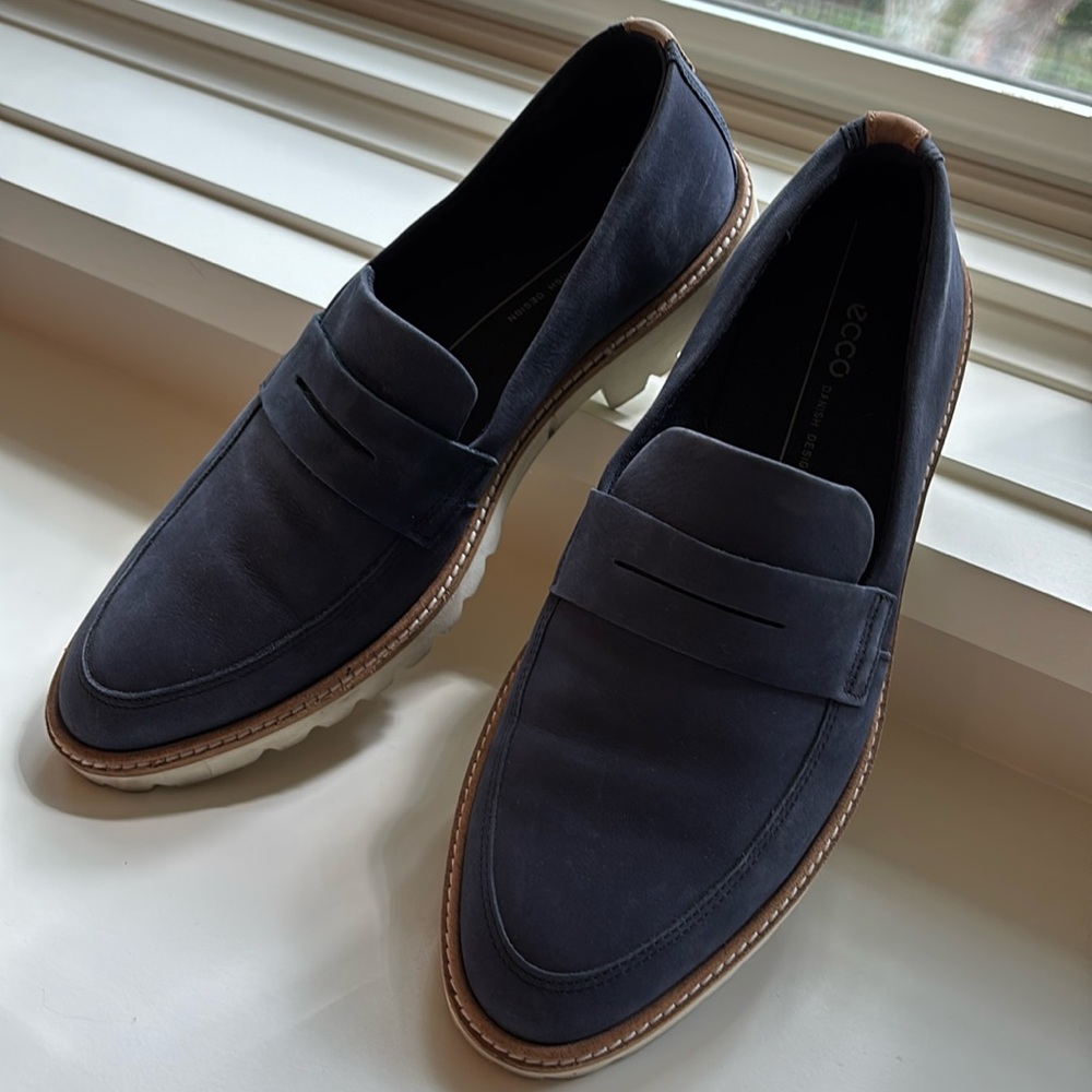 ECCO Navy Loafer